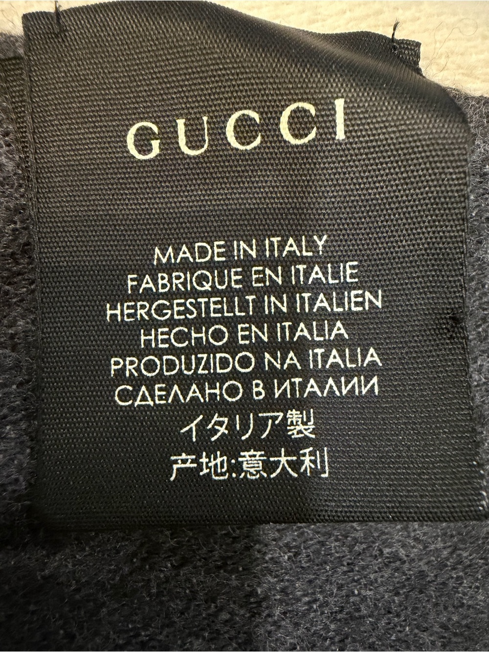 Gucci Slate & Camel Logo-Trim Open Front Poncho - Picture 10 of 12